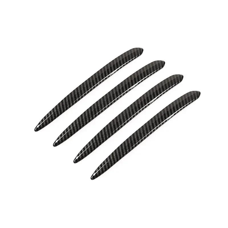 4Pcs/set ABS Car Door Handle Molding Cover Trim Carbon Fiber Look for BMW 5 Series G30 530li X3 X4 G02 2018- Exterior Parts