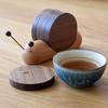 Snail Coaster Set of 5 Wooden Cup Mat Snail Shaped Decoration Heat Resistant Drink Coasters for Table Protection Home Decor