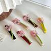 Adorable Flower Pattern Acetate Hair Claw Clip For Women Stylish And Trendy Design