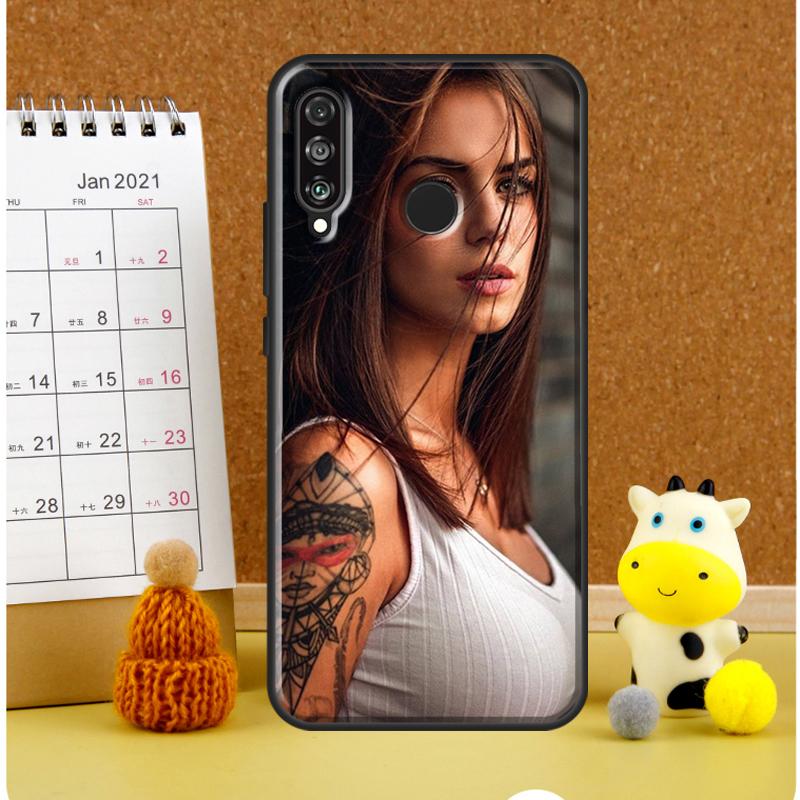 Sexy Tattoo Girl For Huawei Nova Y61 Y60 Y70 Y72 Y73 Y90 Y91 12i 11i 3i 7i 8i 9 10 SE P20 P40 P30 Lite Case