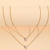 Elegant Waterdrop Rhinestone Pendant Necklaces for Women Ladies Luxury Double-Layer Stacking Fine Chain Necklaces Jewelry Gifts