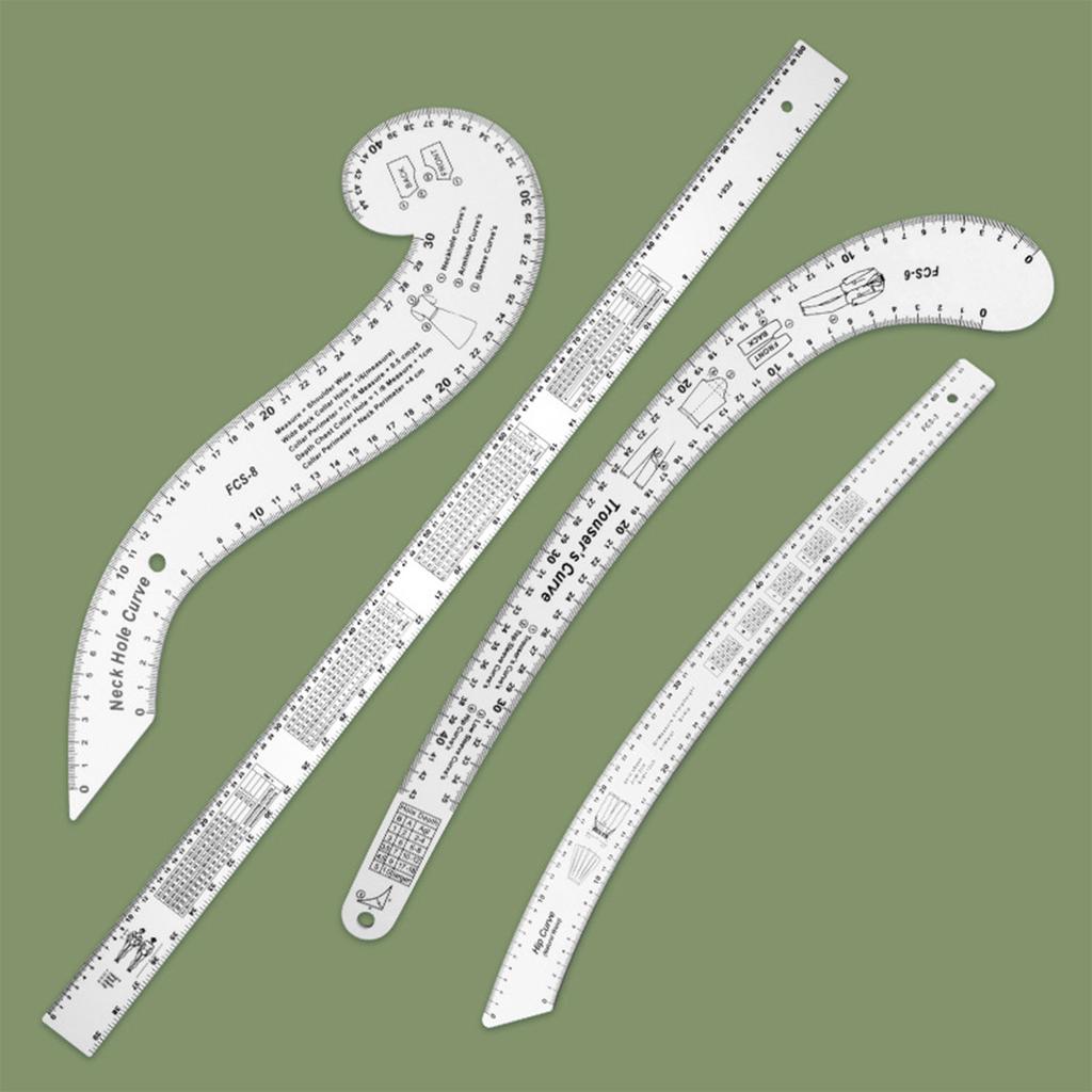 Acrylic Patchwork Ruler Curve Template Tailoring Dressmarking Decor for Child Student Stationery Drawing Tool