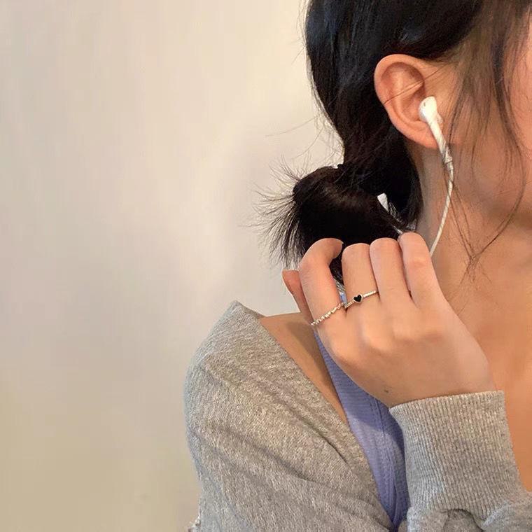 «Кольцо любви с черным цирконием»: «Шикарный нишевый дизайн, роскошные стильные украшения для женщин»