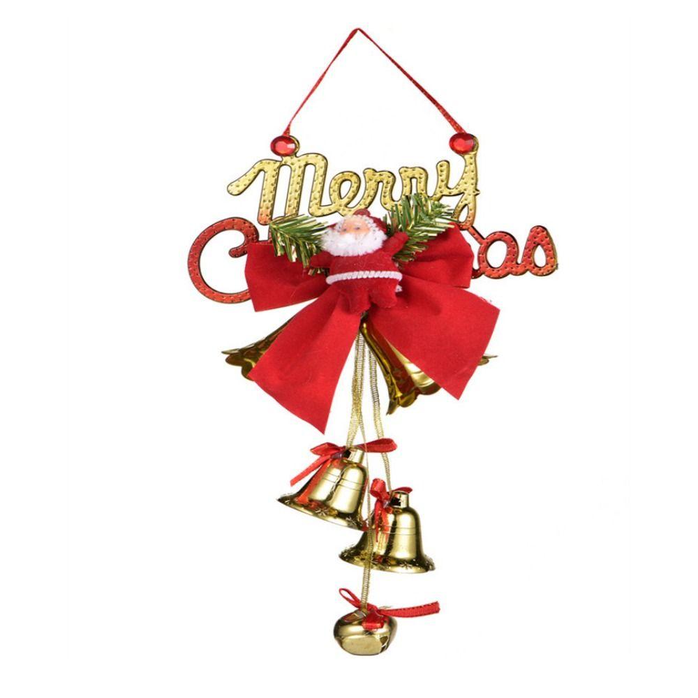 Cartoon Santa Claus Bell Hanging Pendant Decorative Santa Claus Ornament Festival Party
