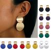 Fashion Drop Earrings For Women Double Round Exaggerated Dangle Brincos Earrings