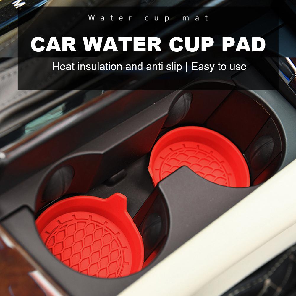 2 шт. Автомобильная подставка под стакан, водонепроницаемая, нескользящая, с защитой от проливания, силиконовая противоскользящая подставка под стакан, подставка под бутылку, автомобильные аксессуары