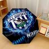 Автоматический 3-складной зонт West Bromwich Albion FC, 8 ребер, ветрозащитный, складной, защита от солнца и дождя, для путешествий на открытом воздухе, для ежедневного использования