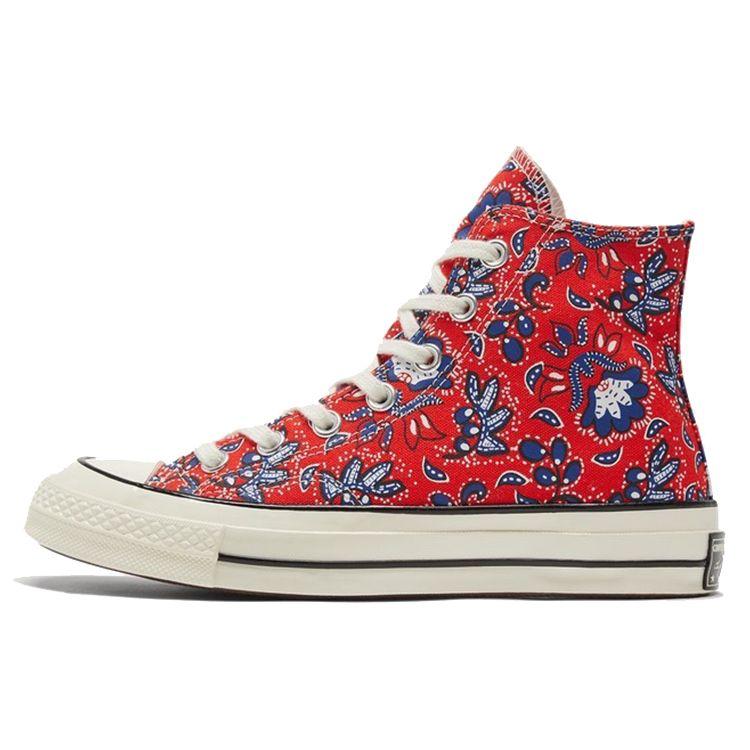 Converse Chuck 70 High Paisley - Habanero Red Unisex Sneakers Egret Rush-Blue 171072C
