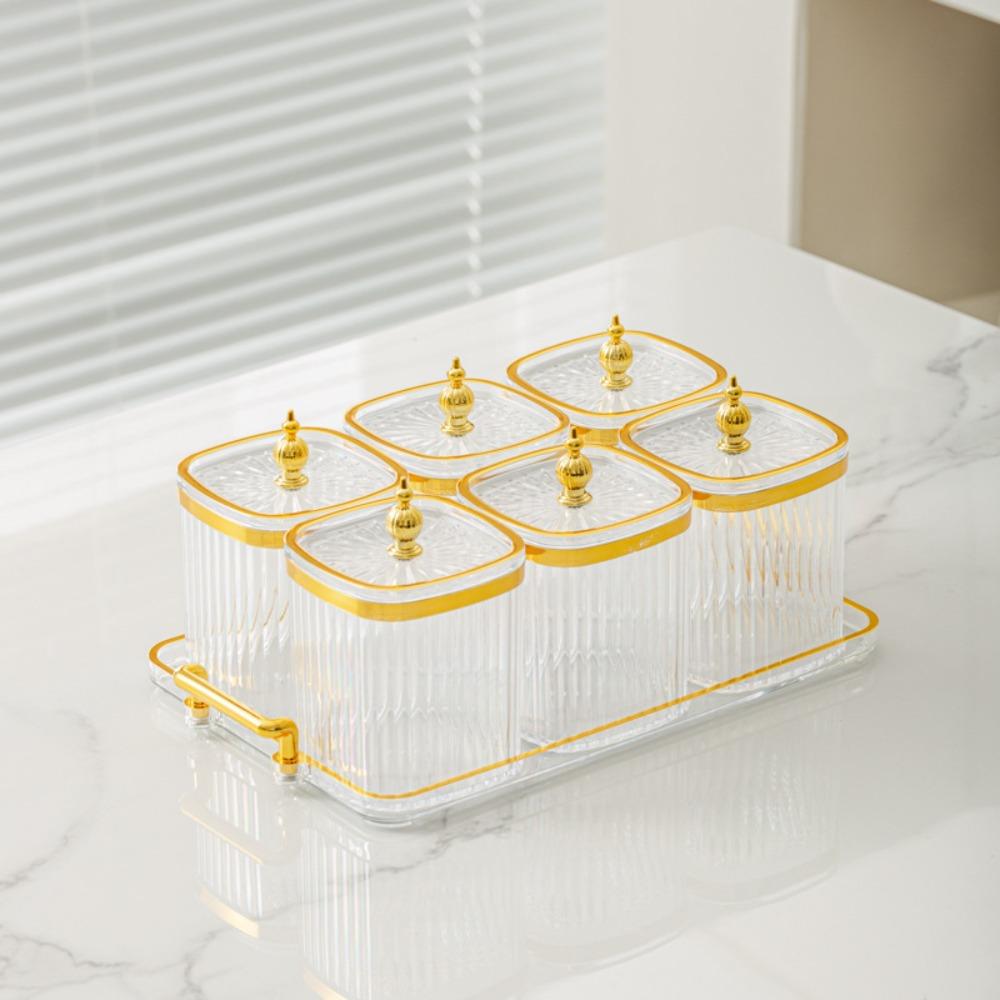 Изысканная коробка для хранения, креативная банка для хранения, многоцелевой набор банок для приправ, домашний