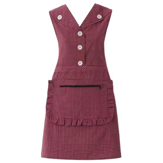 Фартук-жилет, прочный западный стиль, моющийся дизайн с лацканами, хлопковый комбинезон для кафе, ресторана, товары для дома