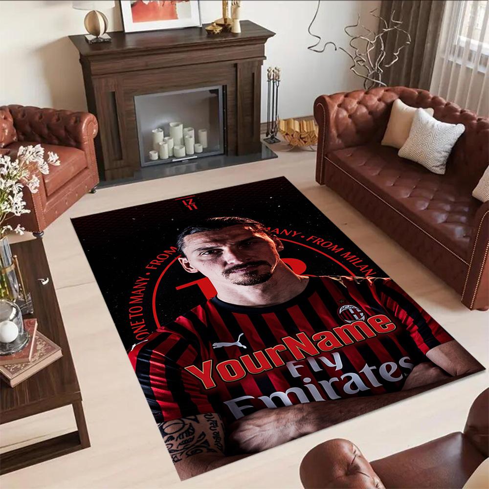 Ac Milan Customized Name Area Rug Suitable for Hallway Living Rooms Study room Foyer Antislip Carpet Office home decor