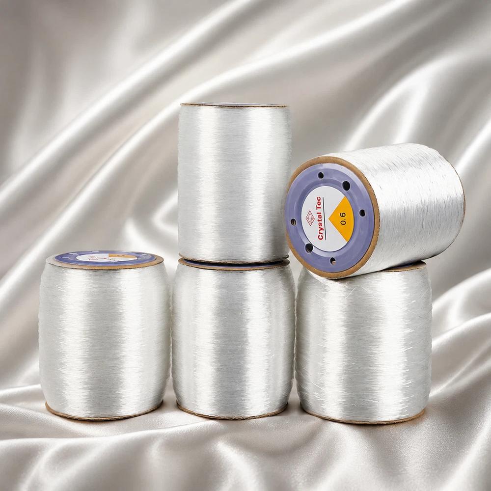 0.5/0.6/0.7/0.8/1.0MM Premium Crystal Elastic Beading Cord, 1000M/Roll Transparent TPU Stretch String for DIY Jewelry