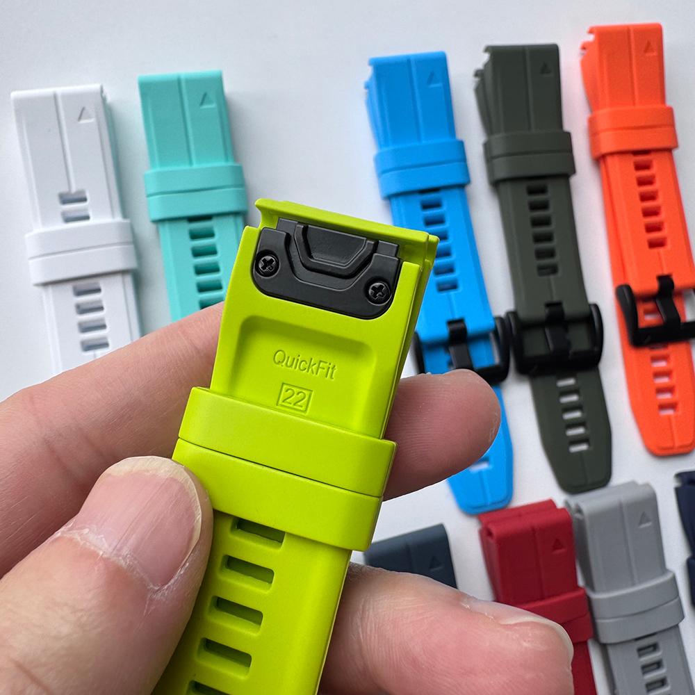 22/26mm Silicone Strap for Garmin Fenix 8 Pro 8 7X/D2 Mach 2 1Pro/Tactix 8 7/Enduro 3 Fenix 6X 5X Plus Replacement Watchband