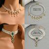 Luxury Imitation Pearl Clavicle Chain Rhinestone Multi-layer Beaded Necklaces  Party