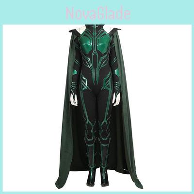 Тор 3 Рагнарёк Трейл Смерть Хела Зелёный Хэллоуин Косплей Костюм Комбинезон Плащ из материалов премиум-качества
