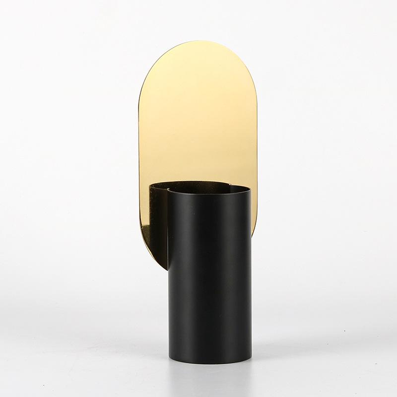 Простые геометрические металлические вазы для цветов, ниша, высококачественное украшение, легкие роскошные вазы современного искусства, модель комнаты, украшения для гостиной