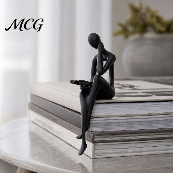 Современная статуэтка для медитации, 3D-печатные фигурки Мыслителя, Украшения, Минималистичные абстрактные скульптуры, Элегантное подвесное настольное украшение для дома и офиса