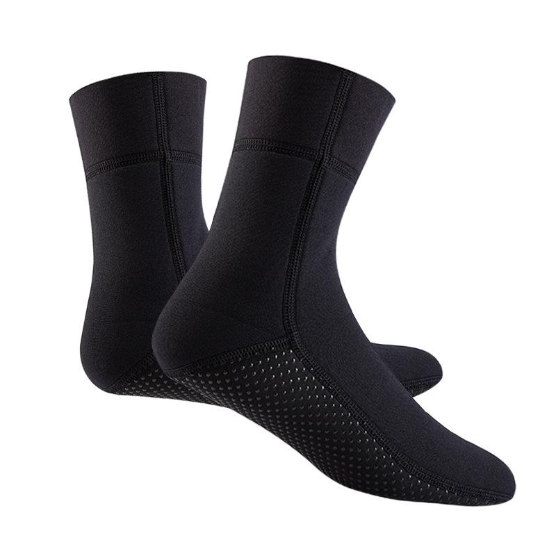 Super Elastic 3mm Knitted Diving Socks Cold-Proof Anti-Slip Winter Swimming Ankle Protection Enlarged Anti-Wear