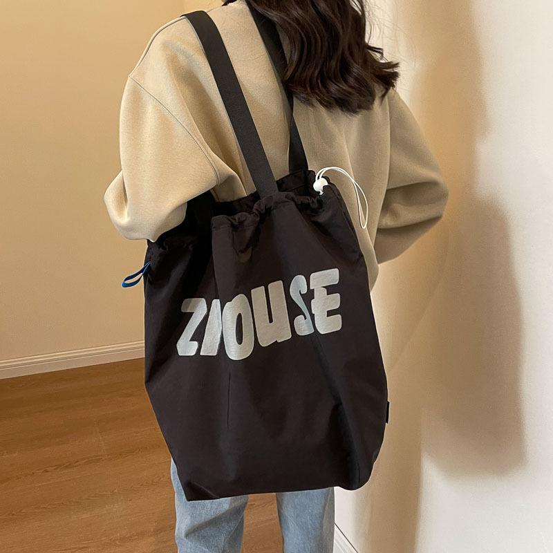 Женская сумка Большая вместительная сумка через плечо с буквенным принтом Большая сумка