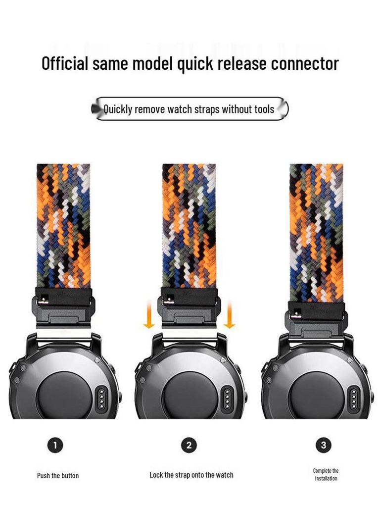 Эластичный ремешок из паракорда 61S для часов Garmin Fenix 8, 7X Pro, 955, 965