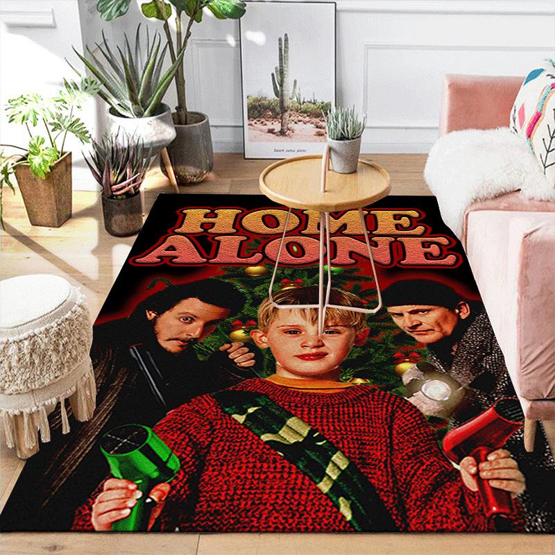 1pc Home Alone Pattern Area Rug, Anti slip Non Shedding Stain Resistant Carpet