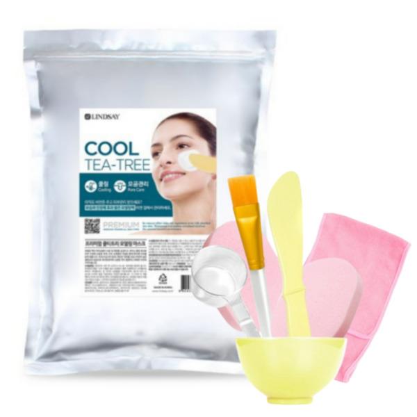 LINDSAY Premium Cool Tea Tree Modeling Mask Pack 1kg + Modeling Pack Tool Set (1 Set)