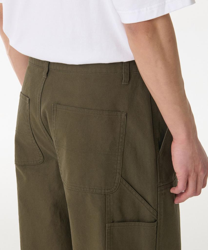 MUSINSA STANDARD Canvas Wide Double Knee Carpenter Pants [Khaki]