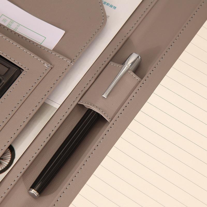 Современная папка для конференций формата А4, органайзер-портфель из натуральной кожи с калькулятором JKL