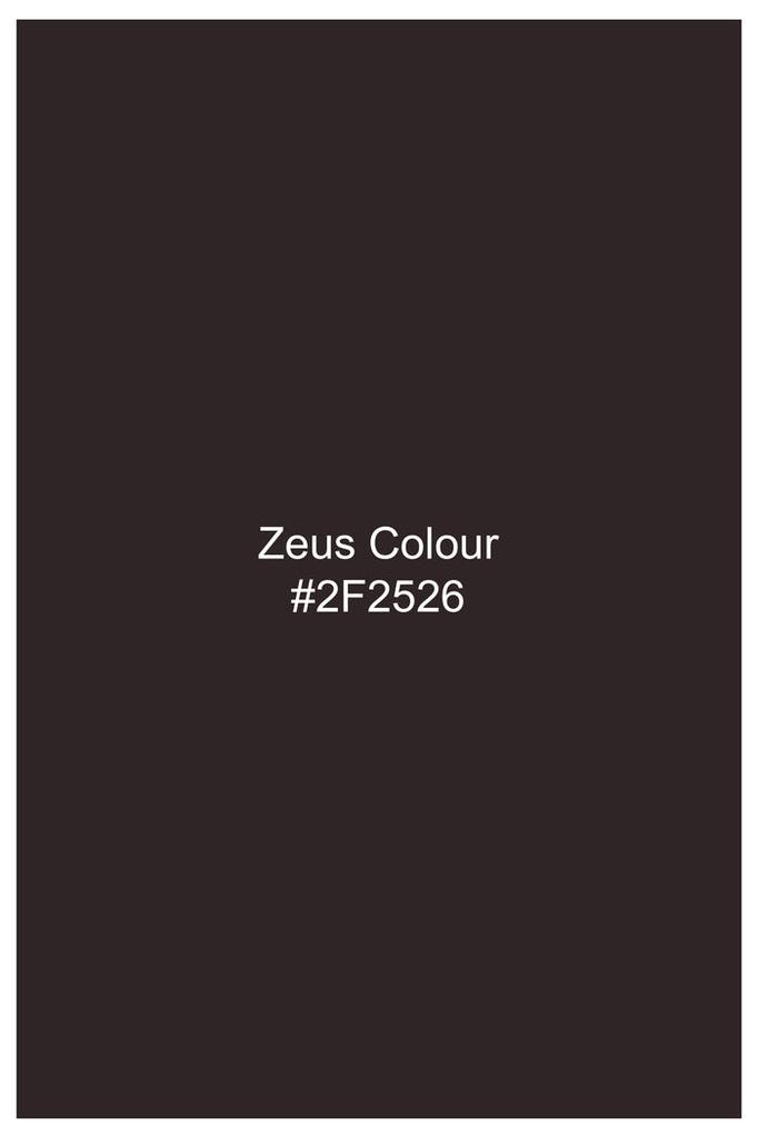 Двубортный блейзер Zeus из смесовой шерсти с текстурой доби, цвет коричневый