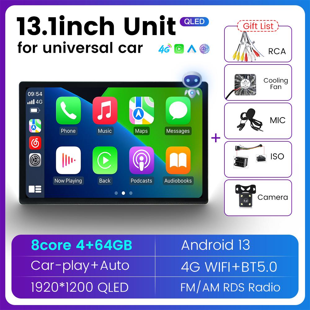 Navifly 13.1" Android All In One 2 Din Universal Car Radio Multimedia Video Player GPS Stereo For Volkswagen Nissan Hyundai Kia