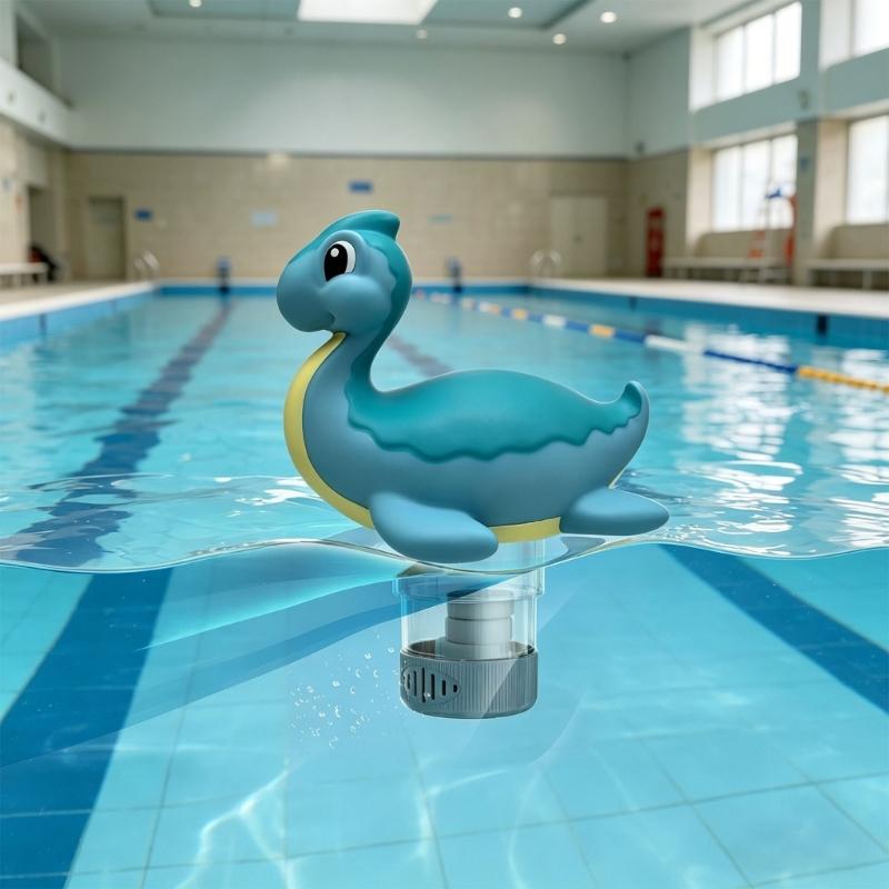 Small Pool Chlorine Dispenser For Mini Chlorine Tablets Holds Up To 4 Tablets marine Creature Duck Style