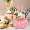 Плетеная Пасхальная корзина для детей Корзина для охоты на Пасхального кролика и яйца для демонстрации Овощные подарки на свадьбу Подарочная корзина для детского душа