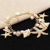 Sea Series Bohemian Shell Beads Bracelets Imitation Pearl Natural Conch Beach Bracelets  Vacation