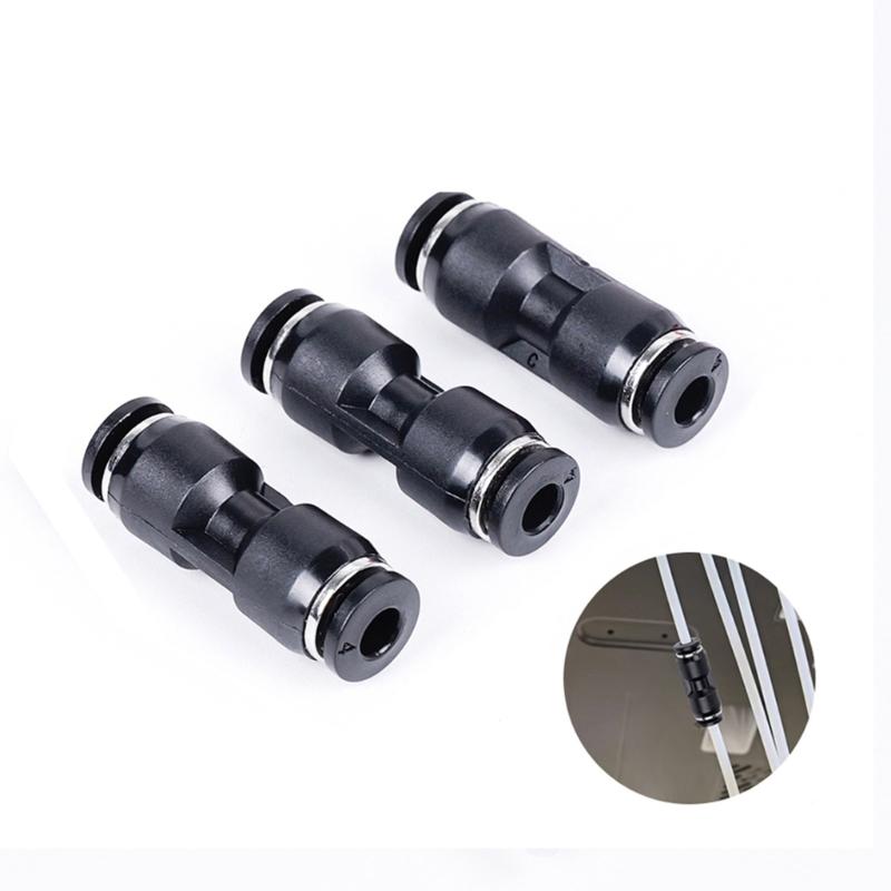 Черный ПУ4 Фитинг для трубок Соединитель для трубок Пневматический удлинитель для подающей трубы Для трубок ПТФЭ в 3D-принтерах