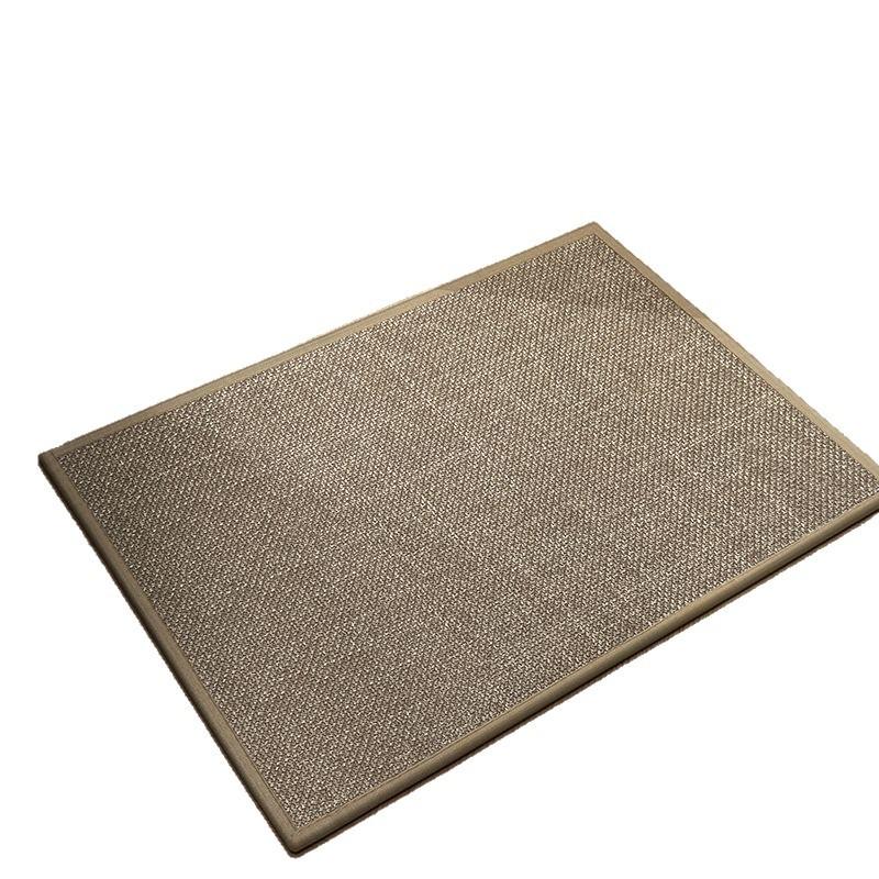 Toilet Solid Color Linen Floor Mat Bathroom Door Water Absorption Non-Slip Toilet Floor Mat Toilet Kitchen Dirt-Resistant Carpet