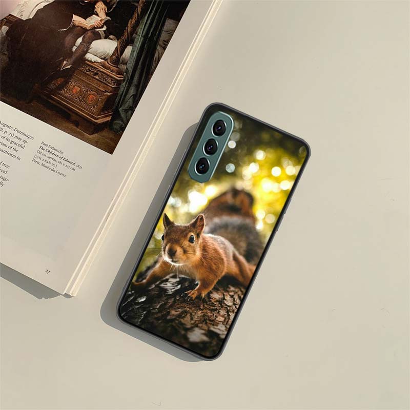 Forest Squirrels Foraging For Food Phone Case for Samsung A54 A14 A24 A34 A17 A37 A57 A55 A35 A25 A15 A07 A05S A04S A12 A22 A32