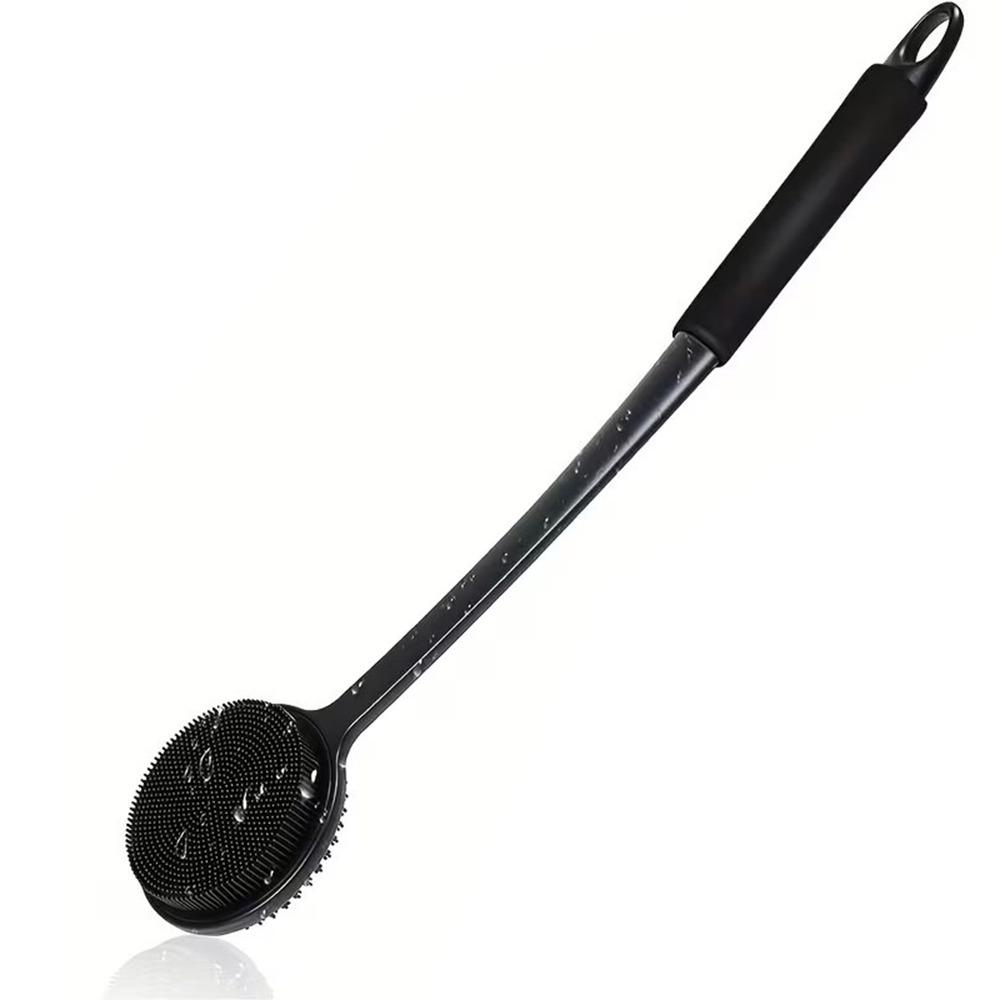 Long Handle Silicone Body Brush Double-Sided Exfoliating Brush Bath Back Scrubber Bath Time