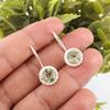 Green Amethyst Gemstone Earrings, 925 Solid Sterling Silver Earrings, Handmade Antique Jewelry, Gift For Mother Day