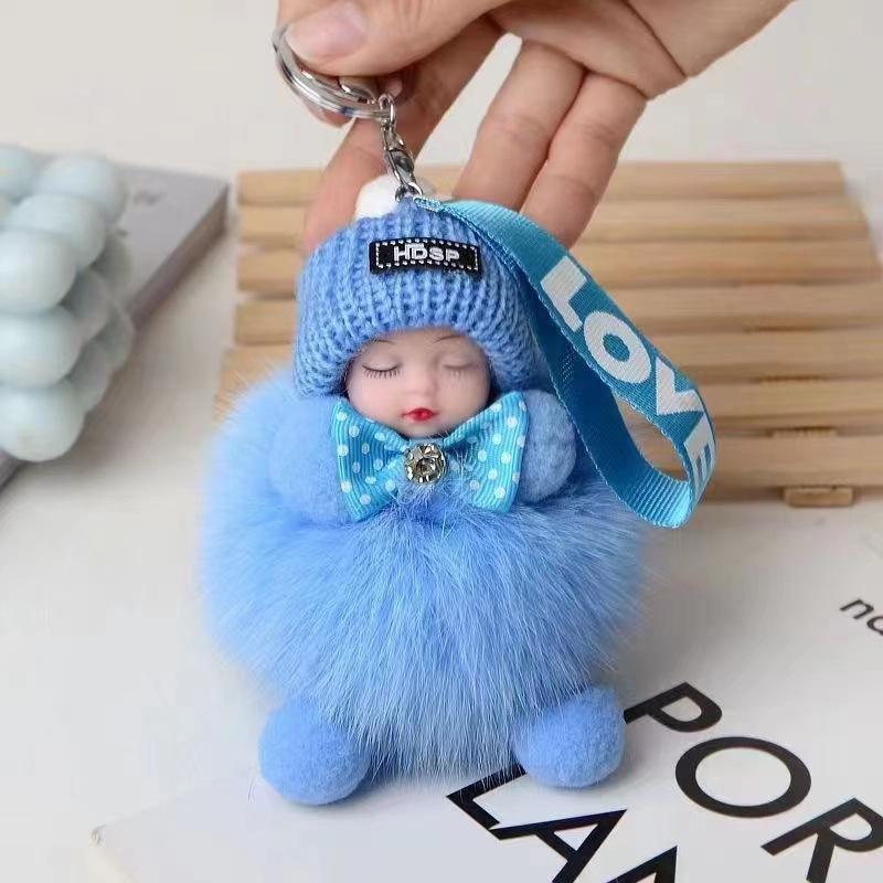 Cute Plush Doll Key Chain Pendant for Ladies and Girls