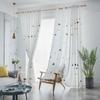 Европейские минималистские шторы гостиная балкон светопропускающий солнцезащитный экран оконный экран без перфорации крючковые вышитые шторы