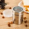 Сито для специй из нержавеющей стали с крышкой, вращающаяся крышка с мелкой сеткой, банка для приправ для перца, кофейного порошка, специй для барбекю, пищевая соль, сахарница