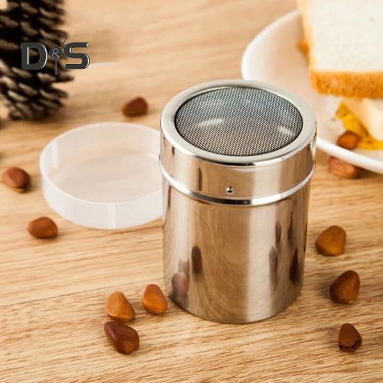 Сито для специй из нержавеющей стали с крышкой, вращающаяся крышка с мелкой сеткой, банка для приправ для перца, кофейного порошка, специй для барбекю, пищевая соль, сахарница