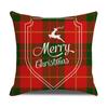 Красный клетчатый рождественский наволочка льняная наволочка для диванной подушки офисная наволочка новый стиль