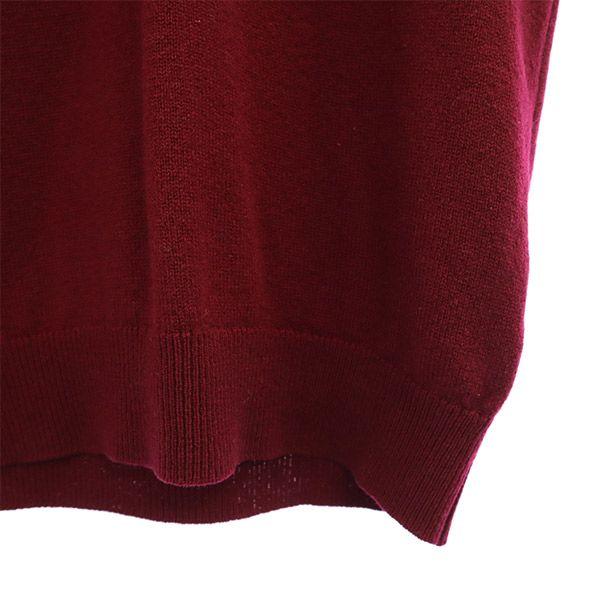 Pringle of Scotland Wool Long Sleeve V Neck Sweater S Red Knit Men's Used