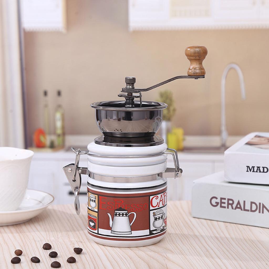 Антикварная деревянная кофемолка для кофейных зерен, портативная ручная конструкция, кофемолка для кофейных зерен для легкого использования на кухне или в походе