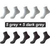 10Pairs/lot Men Bamboo Fiber Socks Casual Black White Business Anti-Bacterial Breatheable Male Sock High Quality Size 38-45