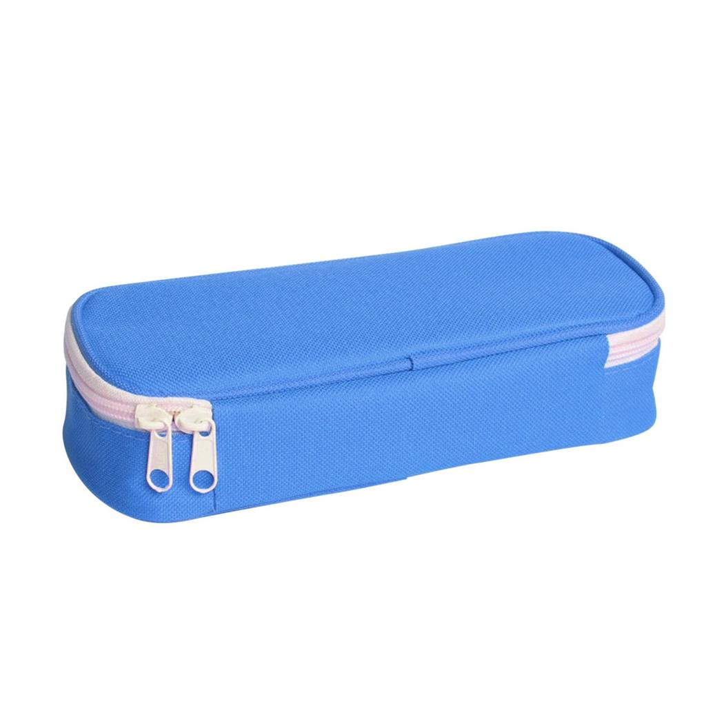 Large Capacity Pencil Cases Simple Solid Color Oxford Fabric Pencil Cases Student Stationery Bag School Supplies