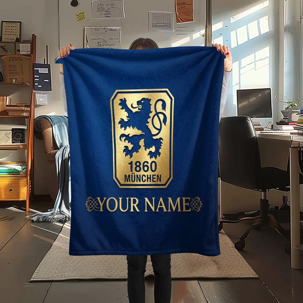 Custom Name 1860 München Flannel Blanket, High quality Comfortable for All Seasons, Home Decor, Warmth and Comfort