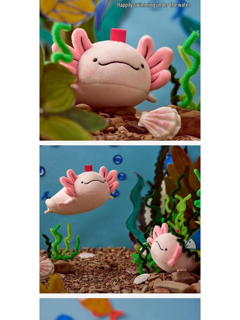 National Geographic Плюшевая кукла саламандры аксолотля Сумка для хранения наушников Подвеска для рюкзака