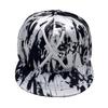 Бейсболка для пары Черно-белая Граффити Личность Весна Лето X Вышивка Хип-Хоп Хип-Хоп Шляпа с плоским козырьком